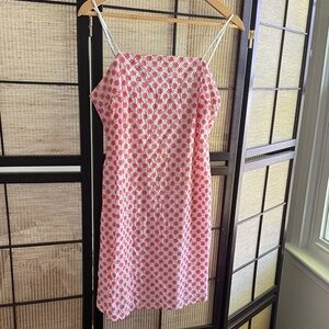 Miami Red and White Star Pattern Mini Dress